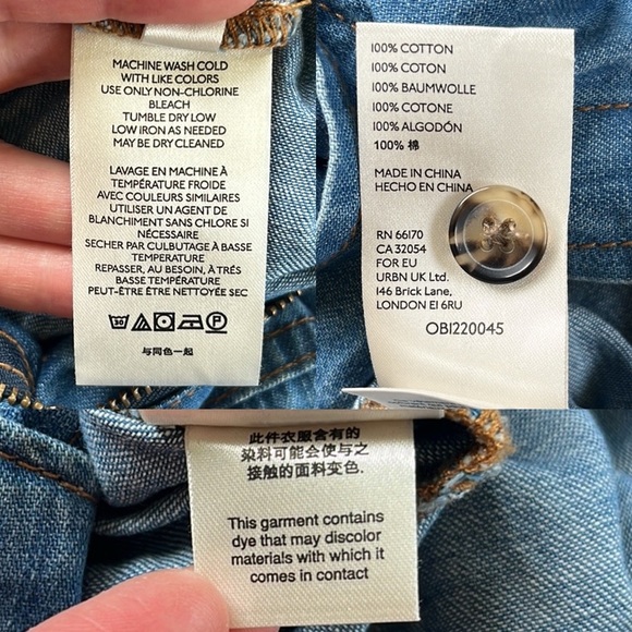 PILCRO Long Sleeve Belted Denim Jumpsuit Size XSP - Picture 8 of 14